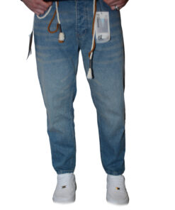 Navy Blue Tapered Fit Jeans