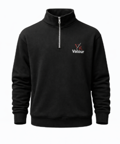 Black half-zip sweatshirt