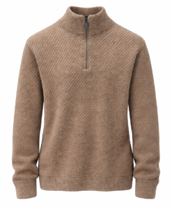 Light Grey Knitted Quarter Zipper