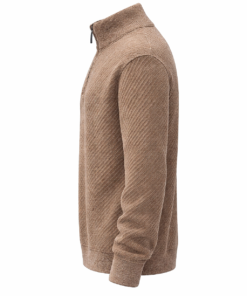 Alternative view of Light Grey Knitted Quarter Zipper